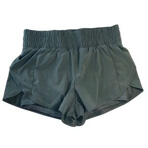 Avia Womens Smocked Waist Running Shorts Sage Green Size Medium 8-10 U2284